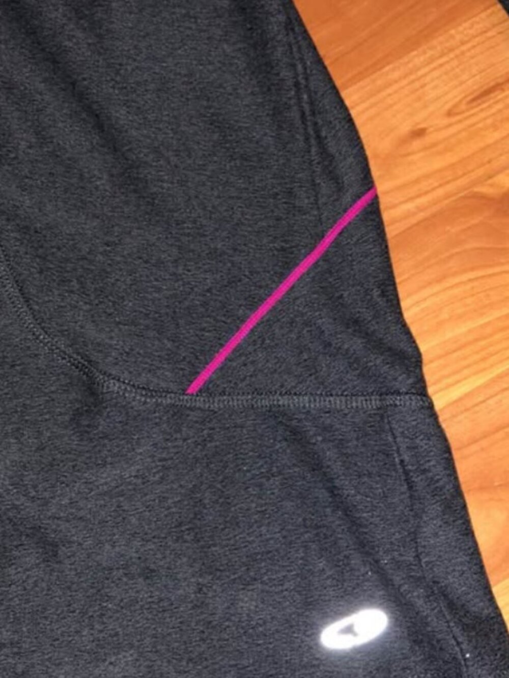 Champion Semi-Fitted Gray Jacket with Pink Piping - Picture 2 of 4